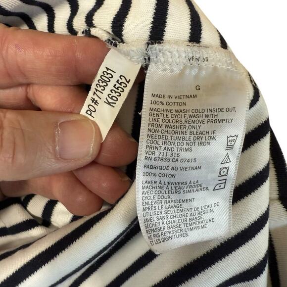 Nautica Top Women's L Breton Stripes L/S Coastal Preppy fishingcore Prep Casual - Picture 7 of 10